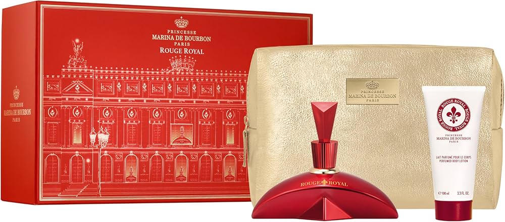Kit Feminino Rouge Royal Marina de Bourbon Eau de Parfum 100ml + Loção Corporal 100ml + Necessaire