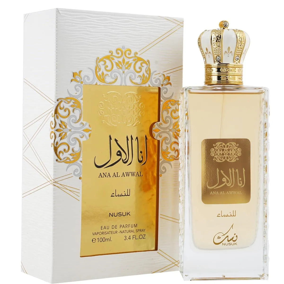 perfume árabe ana al awwal golden- eau de parfum- feminina nusuk - 100ml