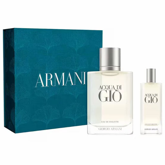kit  giorgio armani acqua di gìo 100 ml e 15 ml  masculino eau de toilette