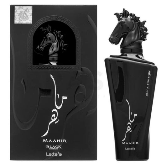Maahir Black Edition Lattafa Perfumes - Compartilhável