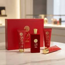 kit Ajwaa Red 100 ml- shower gel 100ml - body lotion 100ml -Eau de Parfum Nusuk