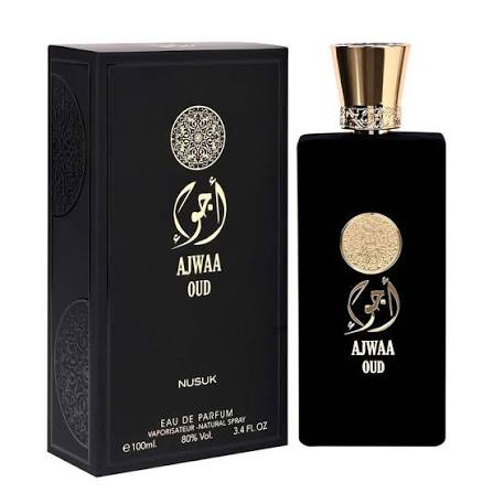 Ajwaa Oud Black Nusuk Perfum copartilhavel Eau de Parfum 100ml Árabe 100ml